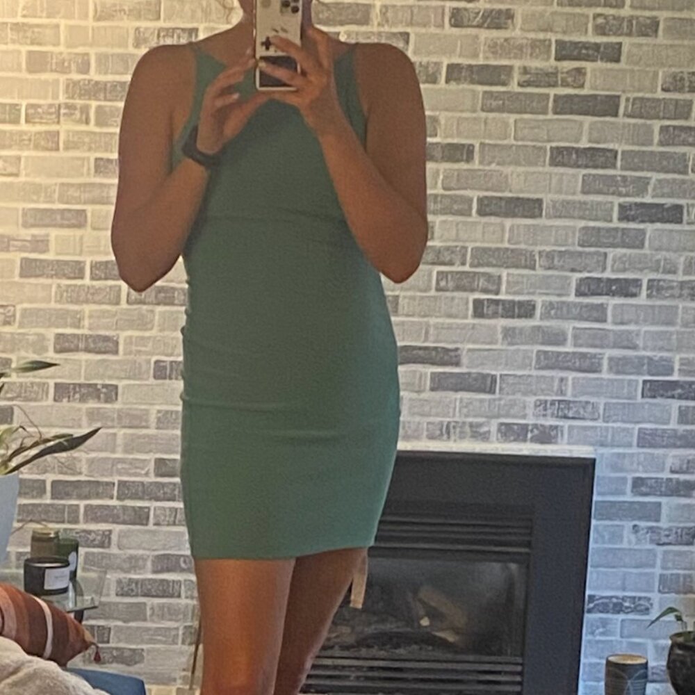 NWT Abercrombie Boatneck Low Back Mini Dress (Size large/tall)